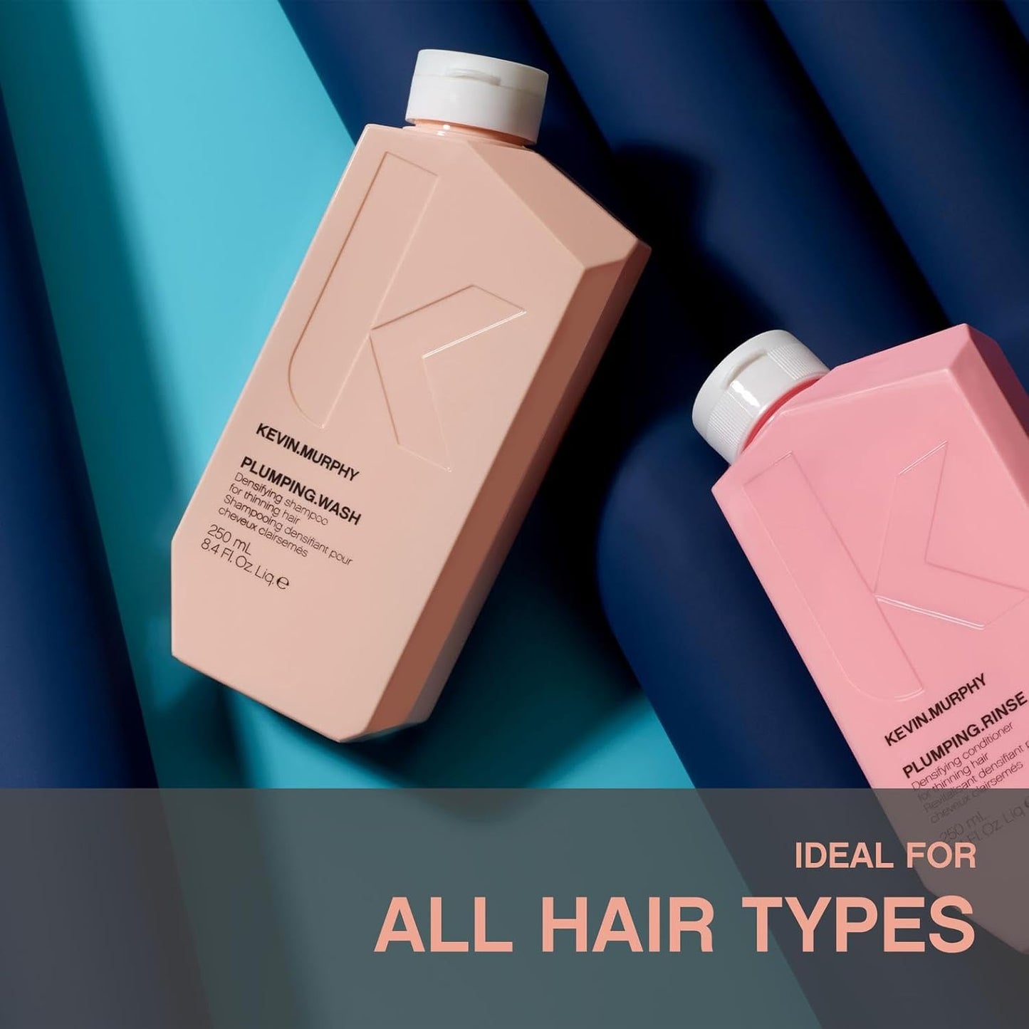 KEVIN.MURPHY PLUMPING.WASH - Densifying Shampoo for Thinning Hair - For Fine & Aging Hair - Nourishing Hair Care Shampoo - Thickening Effects - 250 mL / 8.4 fl oz