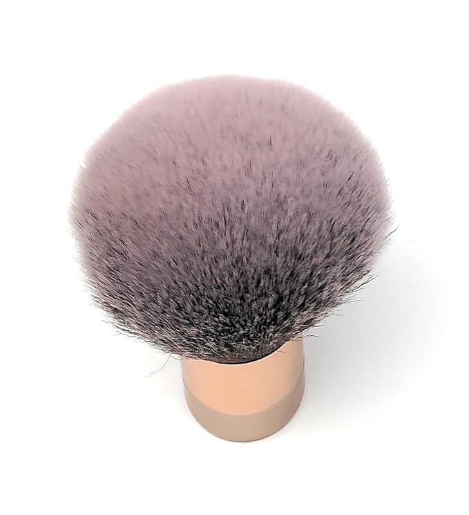 Luxurious and Large Soft Fluffy Powder Brush, Use as a Spray Tan Finishing Tool, Multipurpose Face and Body Barber and Beauty Tool, Large Kabuki Brush by BevyGold (Rosegold)