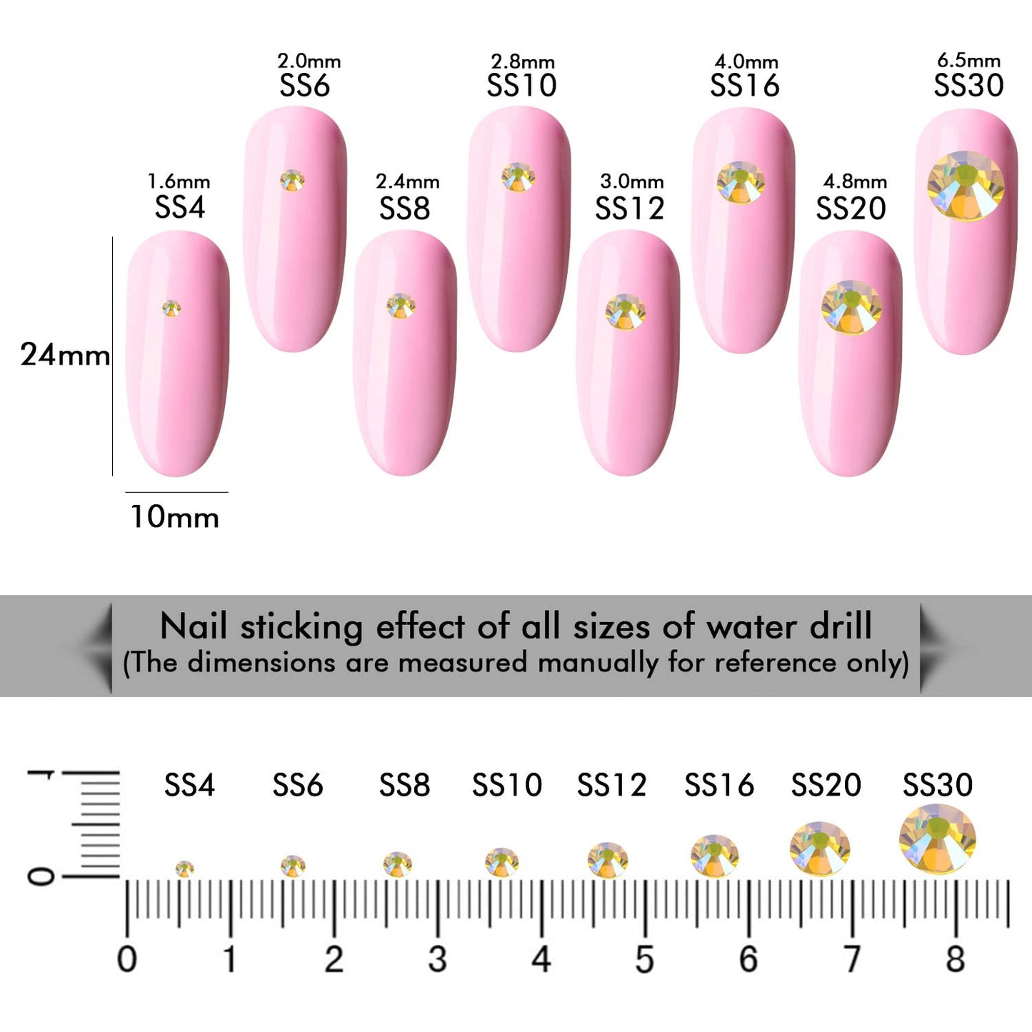 1440Pcs Lemon Ab Crystal Rhinestones,Glass Flatback Rhinestones Gemstones Mini for Nail Face Makeup Art Crafts Clothes Decoration -(SS4,1.6mm,Lemon Ab)