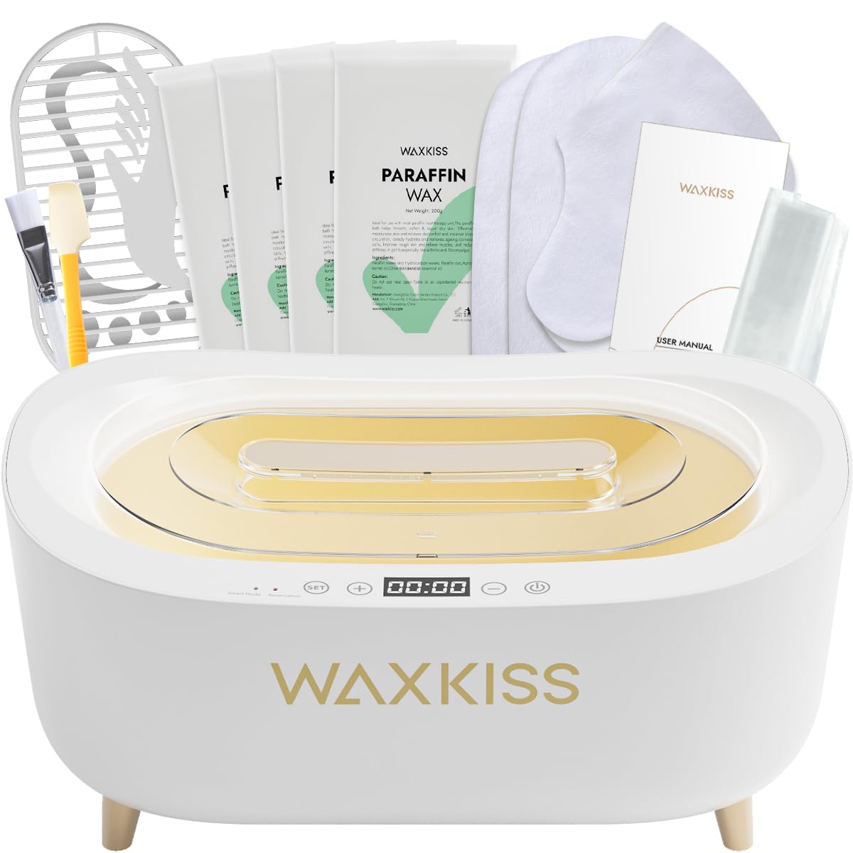 Waxkiss Intelligent Paraffin Wax Machine for Hands & Feet,Paraffin Wax Warmer for Professional Spa (A)