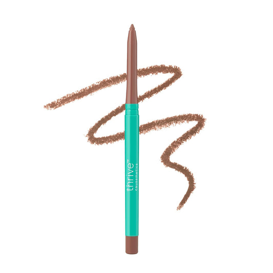 Thrive Causemetics Lip Filler Long-Wearing + Plumping Lip Liner, Shea Butter Hydrating Lip Plumper Retractable Lip Liner Pencil, Built In Sharpener, Vegan & Cruelty Free, Kackie (Mocha)