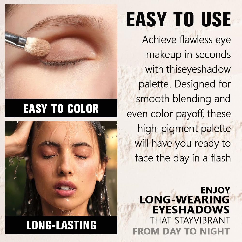 Sky Blue Single Metallic Shimmer Eyeshadow Makeup, Neutral Powde Eye Shadow for Women, Sky Blue Metallic Glitter Singles Eyeshadow Palette Pigmented Waterproof, Girls Monochrome Eyeshadows Gift