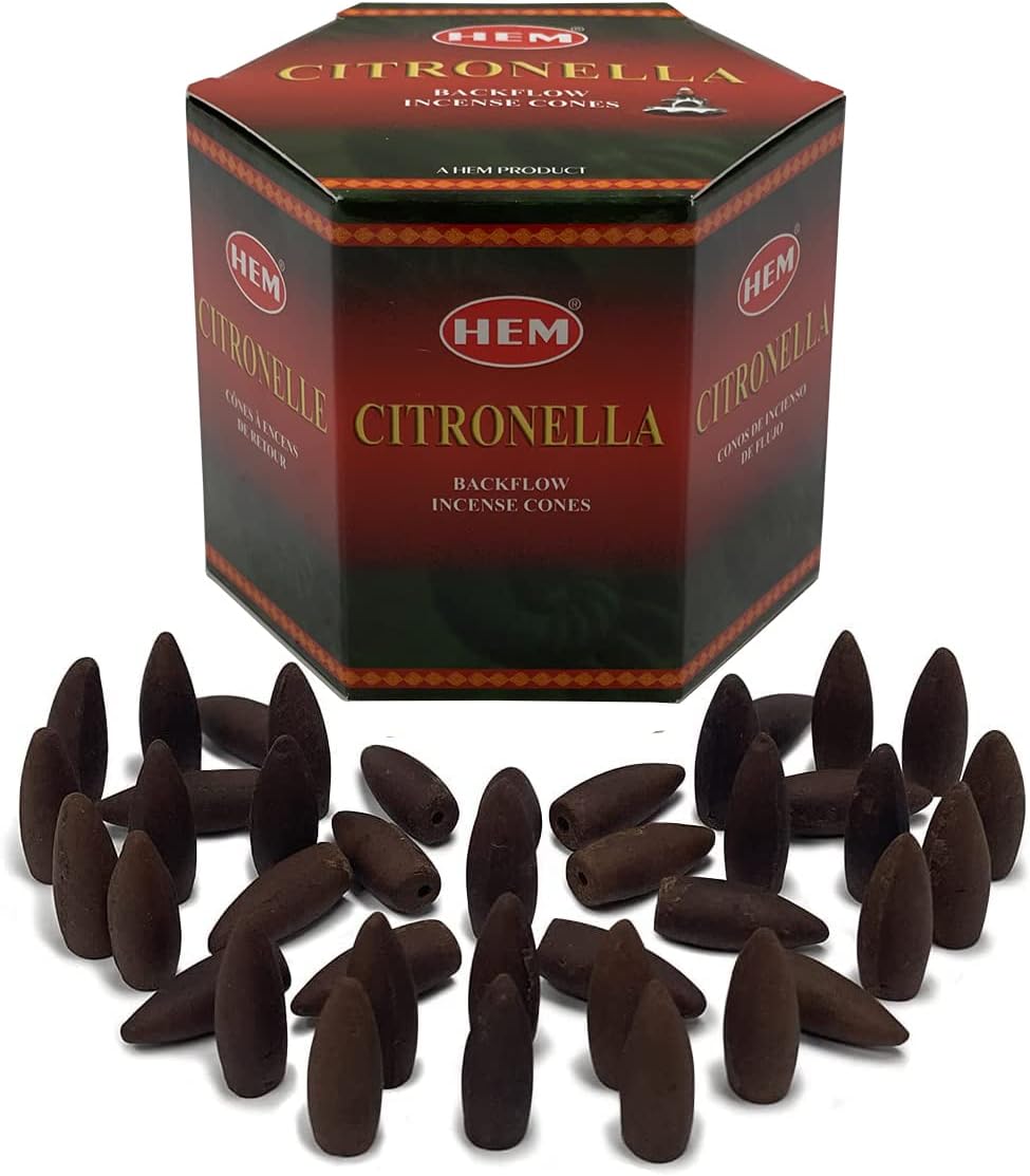 Citronella Backflow Incense Cones for Waterfall Aromatic Smoke Fountain Haze Falls