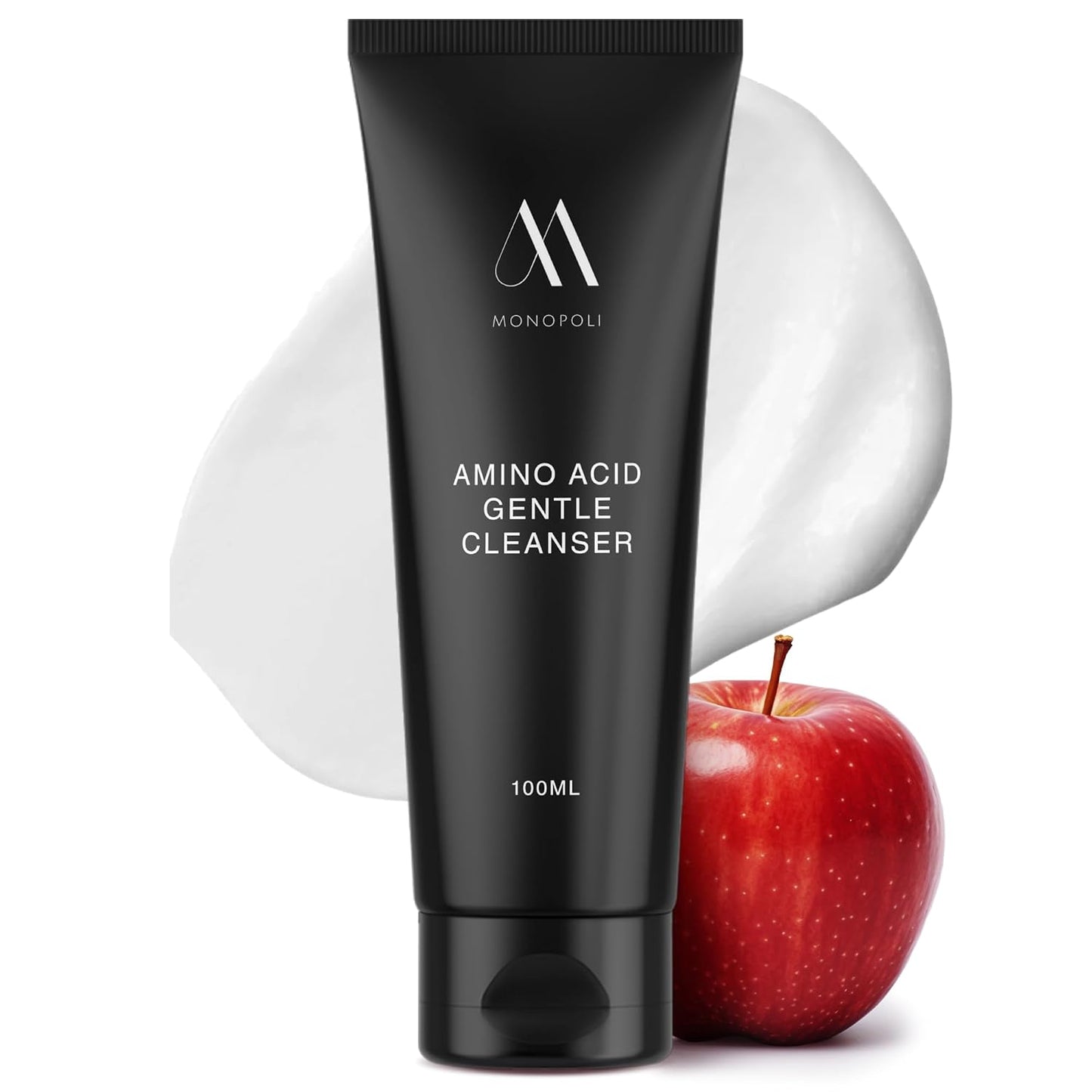 Monopoli Skin Amino Acid Gentle Cleanser | Soft, Refreshed, and Conditioned Skin | Apple-Derived Amino Acids | Gentle Cleansing for Sensitive Skin Types | Single 100g