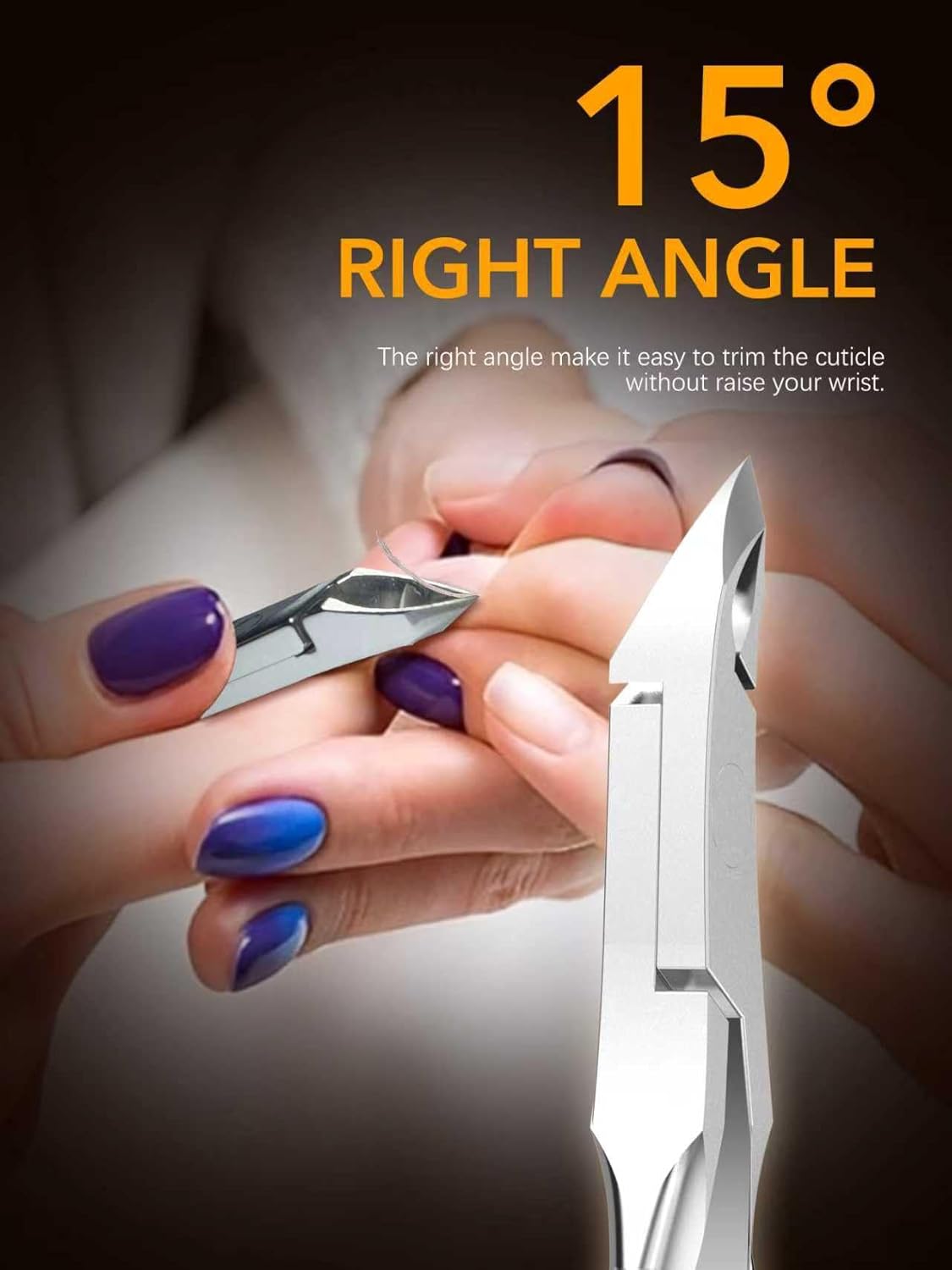 Salon-Quality Cuticle Cutter Nippers Profession Cuticle Trimmer Super Sharp Cuticle Cutter Manicure Nail Cuticle Remover Clippers Tools, 5mm Jaw