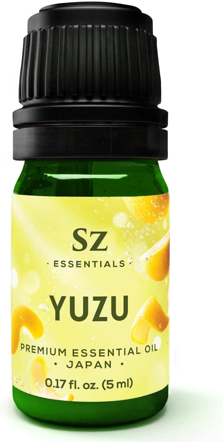 Yuzu Essential Oil - Japan - 100% Pure and Natural, Undiluted - Promotes Natural Solution for Relaxation with Soothing, Fresh and Citrusy Aroma - 0.17 fl oz (5ml)