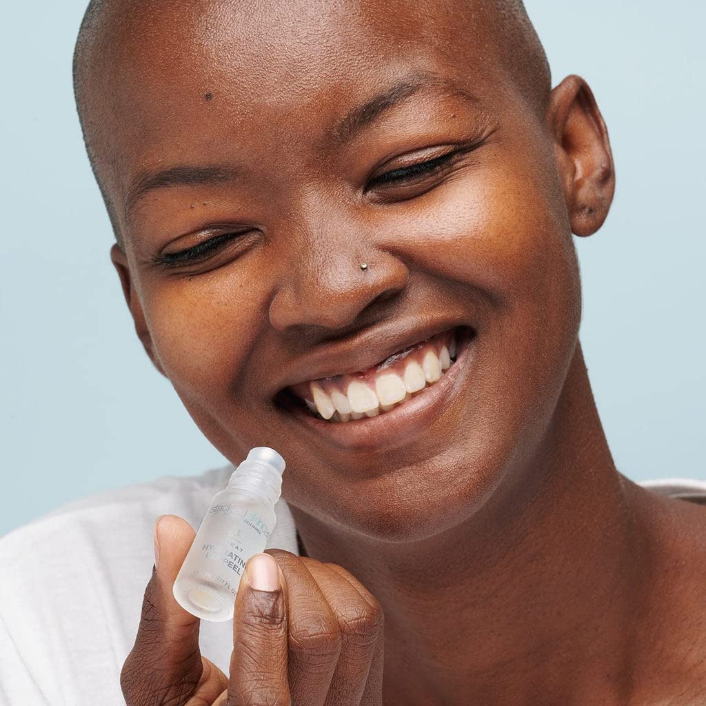 Hydrating Lip Peel - No Rinse Lip Exfoliator & Moisturizer for Dry, Cracked Lips - Vegan Lip Treatment with AHA & Glycolic Acid - Lip Serum & Primer for Smoother, Softer Lips, 0.17 fl oz