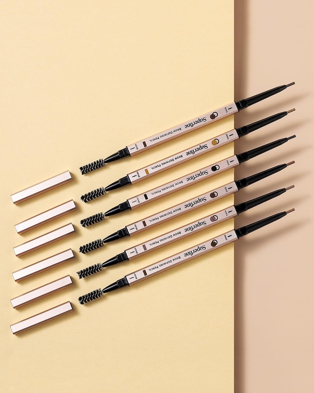 Beauty Superfine Micro Brow Pencil – 1.5mm Ultra-Fine Tip, Waterproof, Vegan Formula, 6 Shades – Long-Lasting Natural Eyebrow Pencil (03 - Warm Brown, 0.08G/0.002 FL.OZ（pack of 1）)