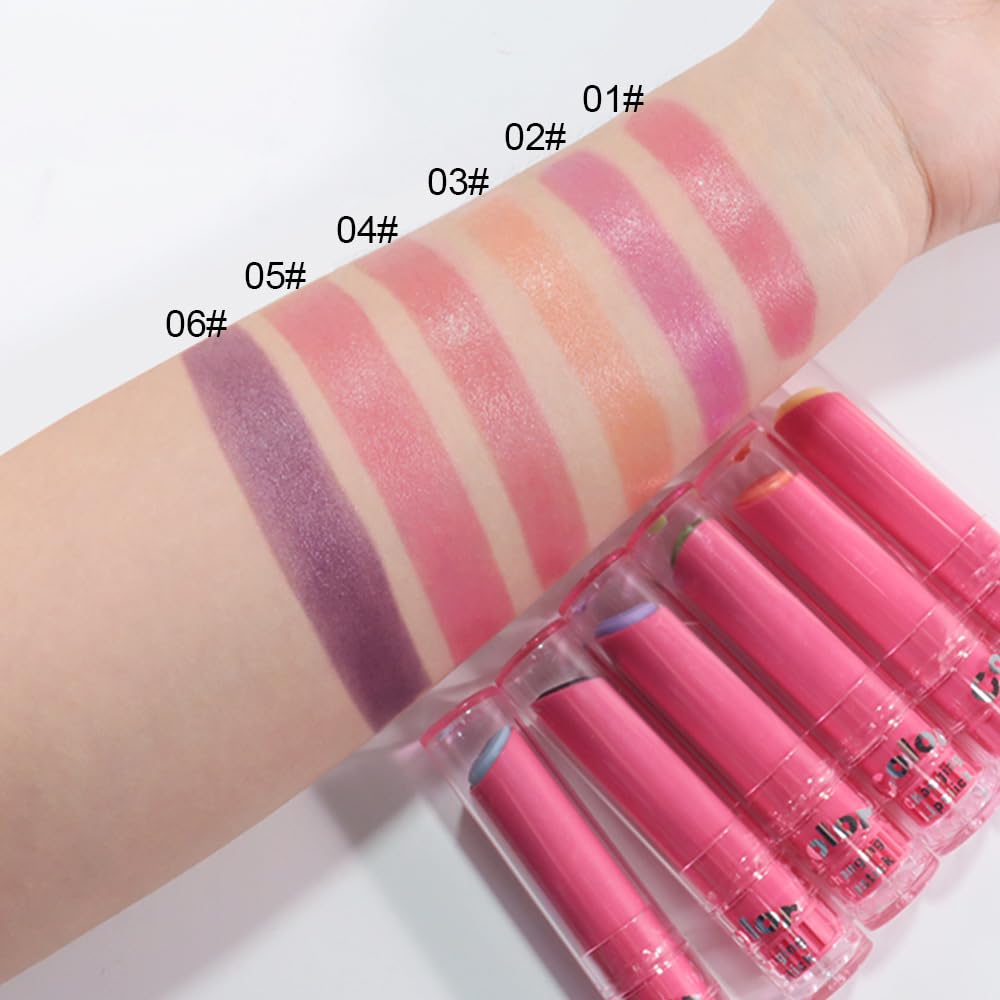 BINGBRUSH Color Changing Lipstick Set, PH Mood Peach Lip Balm and Gloss, Long Lasting Tinted Lip Stain (04# Mint Crush, 1 Count (Pack of 1))