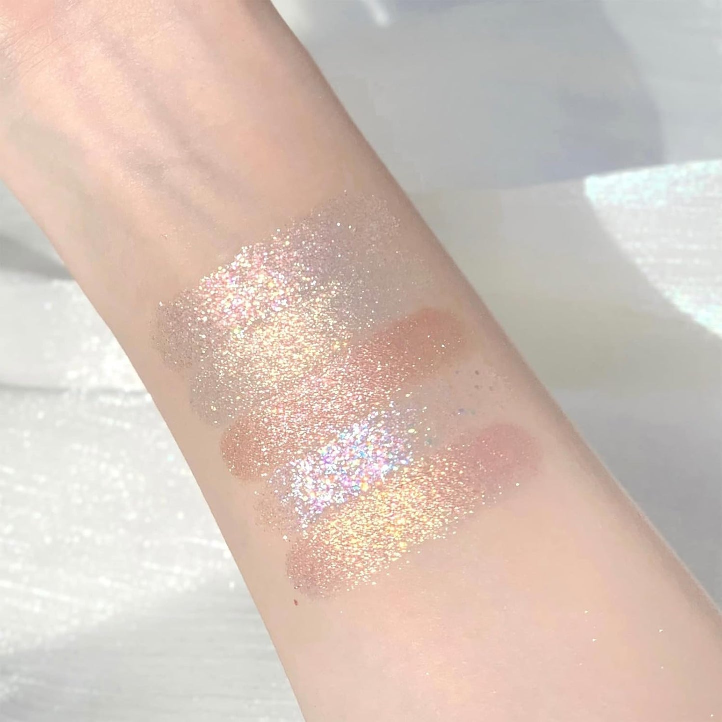 Erinde 10 Color Eyeshadow Palette Makeup - Matte Shimmer Glitter Eye Shadow, Ultra-Blendable, High Pigmented, Naturing-Looking, Neutral Nude Eyeshadow Palette with Professional Brush, Starlight Gems