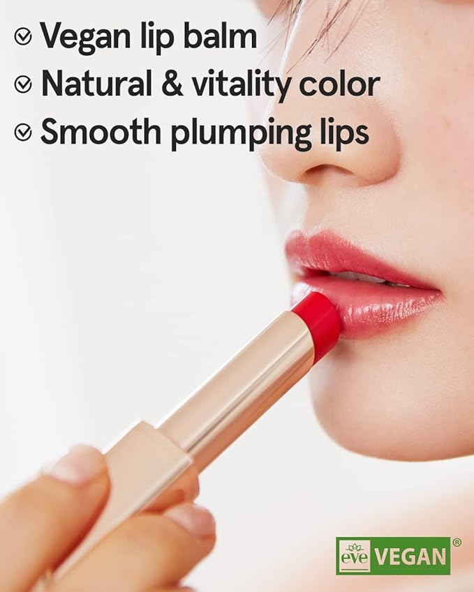 ATHÉ Authentic Lip Balm 04 BRAVE (Tinted), Lightweight Wear & Plumping Lips without Stickiness, Moisturizing & Nourishing Plant-Based Vegan Chapstick for Dry, Petrolatum Free, Cruelty-Free