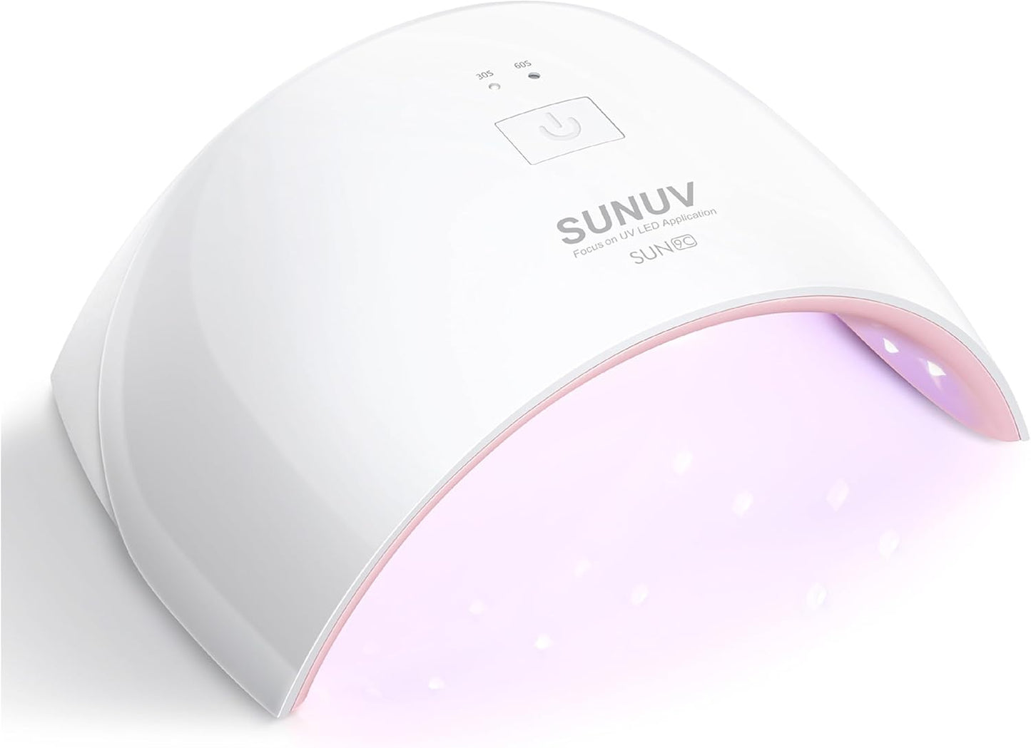 SUNUV UV LED Nail Lamp, Nail Dryer for Gel Polish UV Light for Nails with Sensor 2 Timers SUN9C Pink Gift for Women Girls
