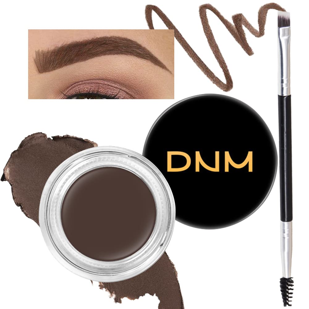 evpct Dark Brown Eyebrow Powder Pomade Gel Shaper Makeup Kit with Dual-ended Brush, Eyebrow Stencil Kit for Women Shaping, Eye Brow Pomade Stencil Shaper Tinting kits for Women Long Lasting Waterproof