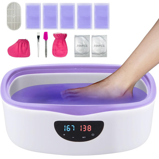 Paraffin Wax Machine for Hand and Feet Treatment - 5000ml Large Capacity Paraffin Wax Warmer with 3.85 lbs Refills, Moisturizing Kit Paraffin Hand Wax Machine - 213pcs Set