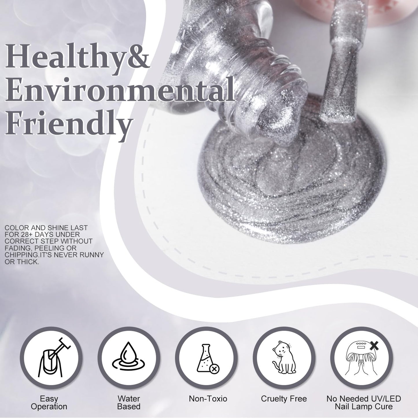 Major Dijit Quick Dry Nail Polish Quick Pink Summer Nail Lacquer for Nail Art Regular Nail Polish 0.41 fl oz.