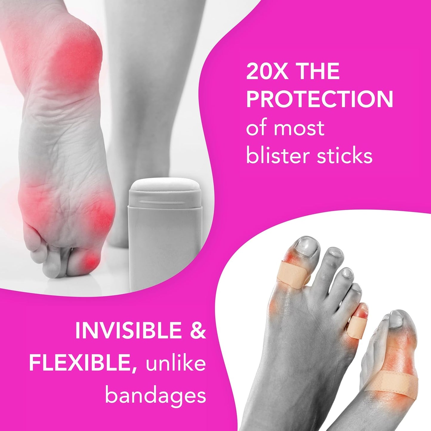 Barefoot Scientist PreHeels+ Blister Prevention Spray, Innovative Invisible Protective Barrier Against Blisters