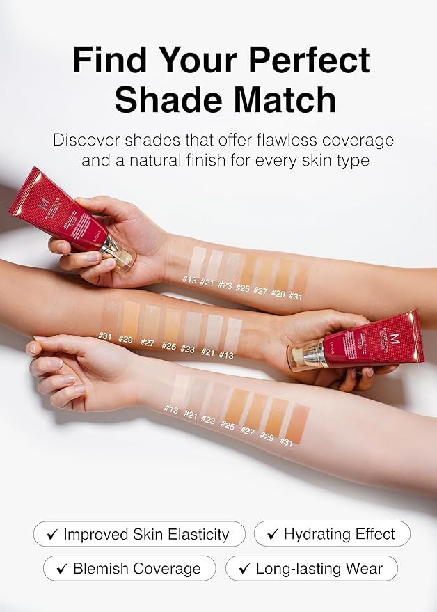 MISSHA M Perfect Cover BB Cream No.21 Light Beige - Light with Cool Undertone SPF 42 PA +++1.69 Fl Oz - Tinted Moisturizer for face with SPF