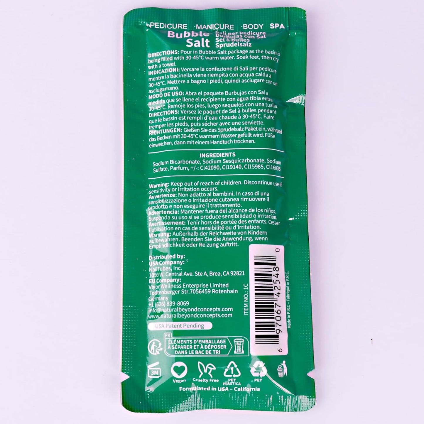 Pedicure Kit Foot Soak Set: Bubble Salt, Sugar Scrub, Massage Mask, Massage Lotion in a Box, 4 Step Foot Spa Kit for Dry Feet,Tired Feet（3 Set Green tea)