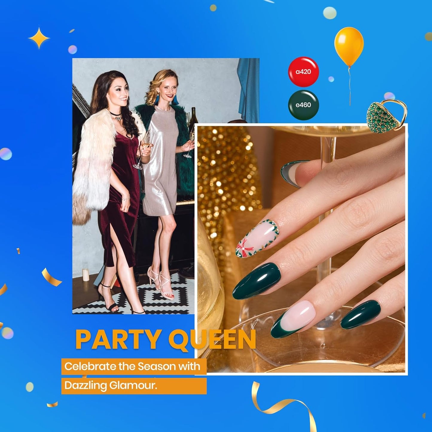 Beetles Gel Nail Polish Set 60 Colors Fall Uv Gel Polish Kit Jelly Brown Glitter Nude Pink White Red Blue Green Color Nail Polish Base &Glossy Matte Top Coat Gift for Her Women