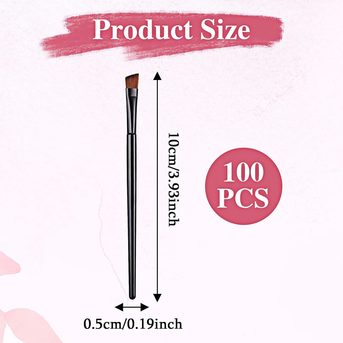 cobee 200 Pcs Disposable Angled Eyebrow Brushes Bulk, Soft Nylon Bristles Eyeliner Makeup Brushes Eyeshadow Applicator