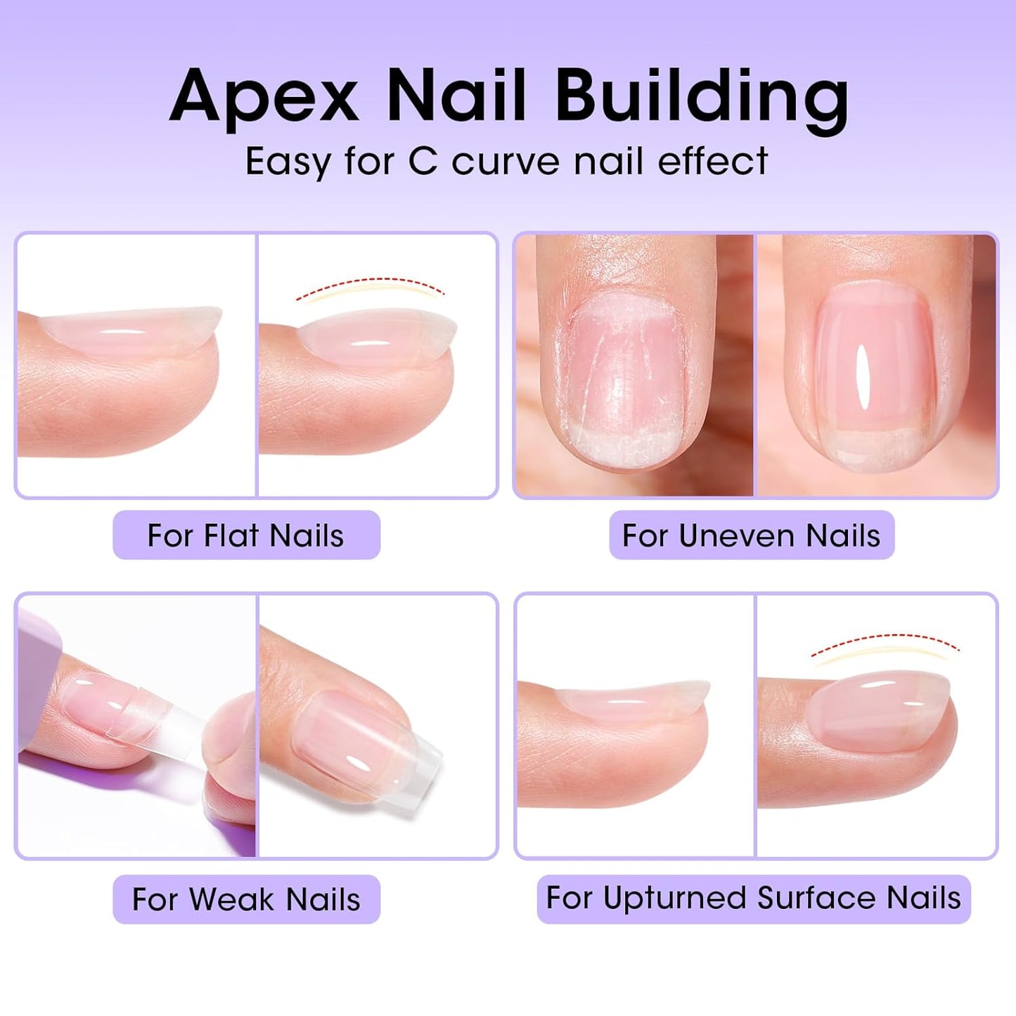 GELLEN Builder Gel for Nails, 18ml Clear Nail Extension Hard Gel in Bottle, Soak off Long Lasting U V Cured Nail Strengthener for Salon Quality Nail Art