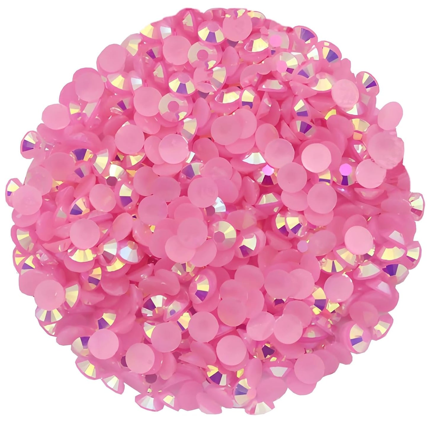 2250 Pcs SS16 4mm AB Flatback Rhinestones for Nails Art Crafts Glitter Round Shine Gems Crystals DIY Clothes Shoes （Dark Pink AB）