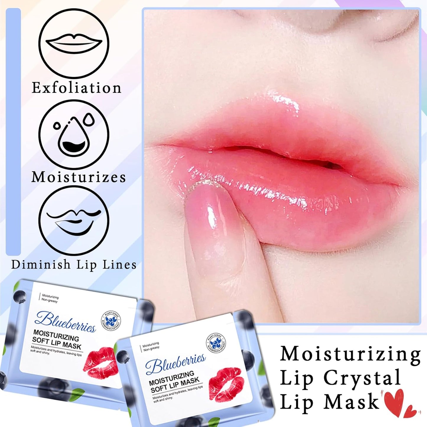 30PCS Moisturizing Lip Masks Set, Overnight Bulk Lip Patches, Long-lasting Hydrating Sleeping Lip Plumping Masks for Women 04