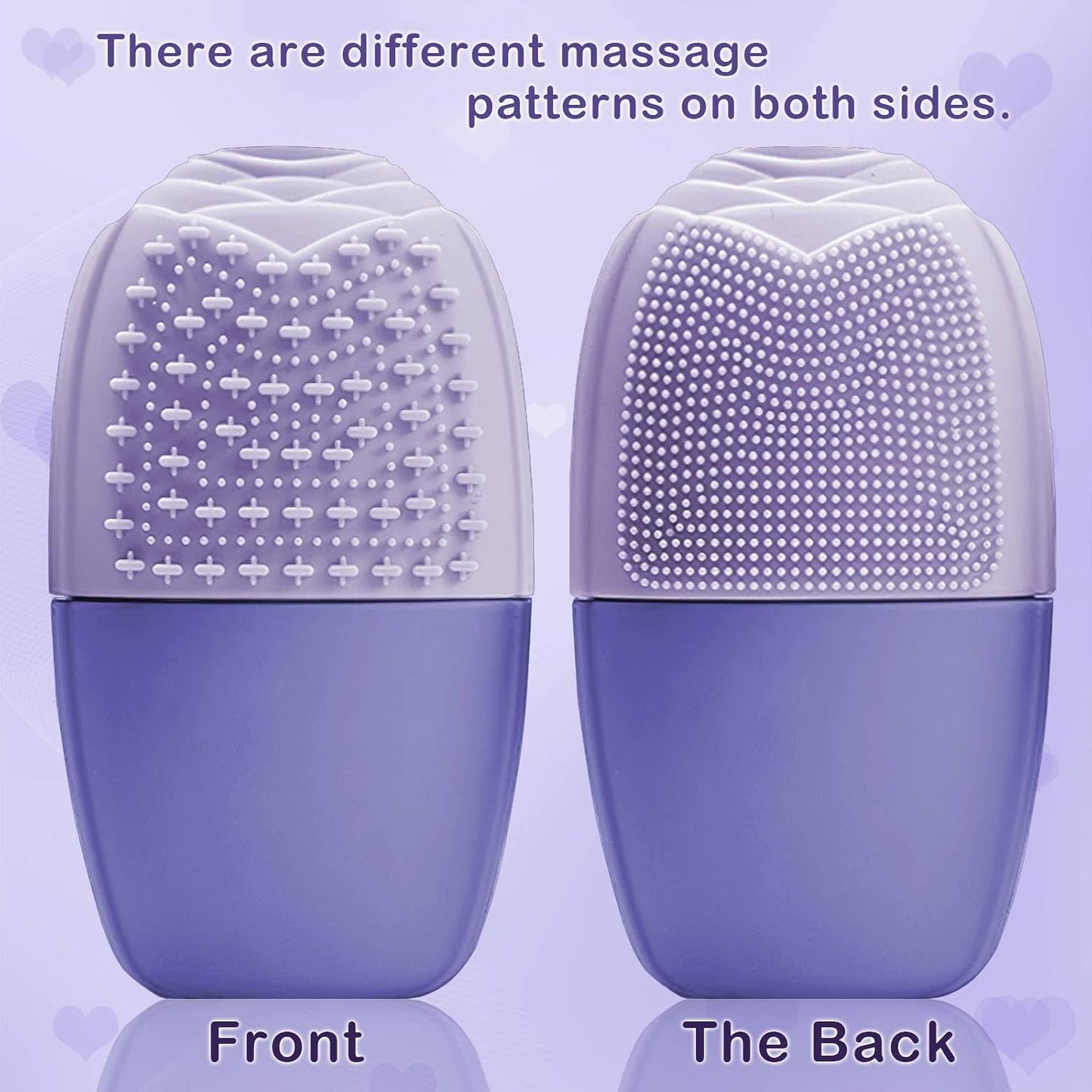 KOGITI Ice Rollers & Mold - Face & Eye Puffiness Relief Massage, Ice Facial Cube (Brush-Purple)