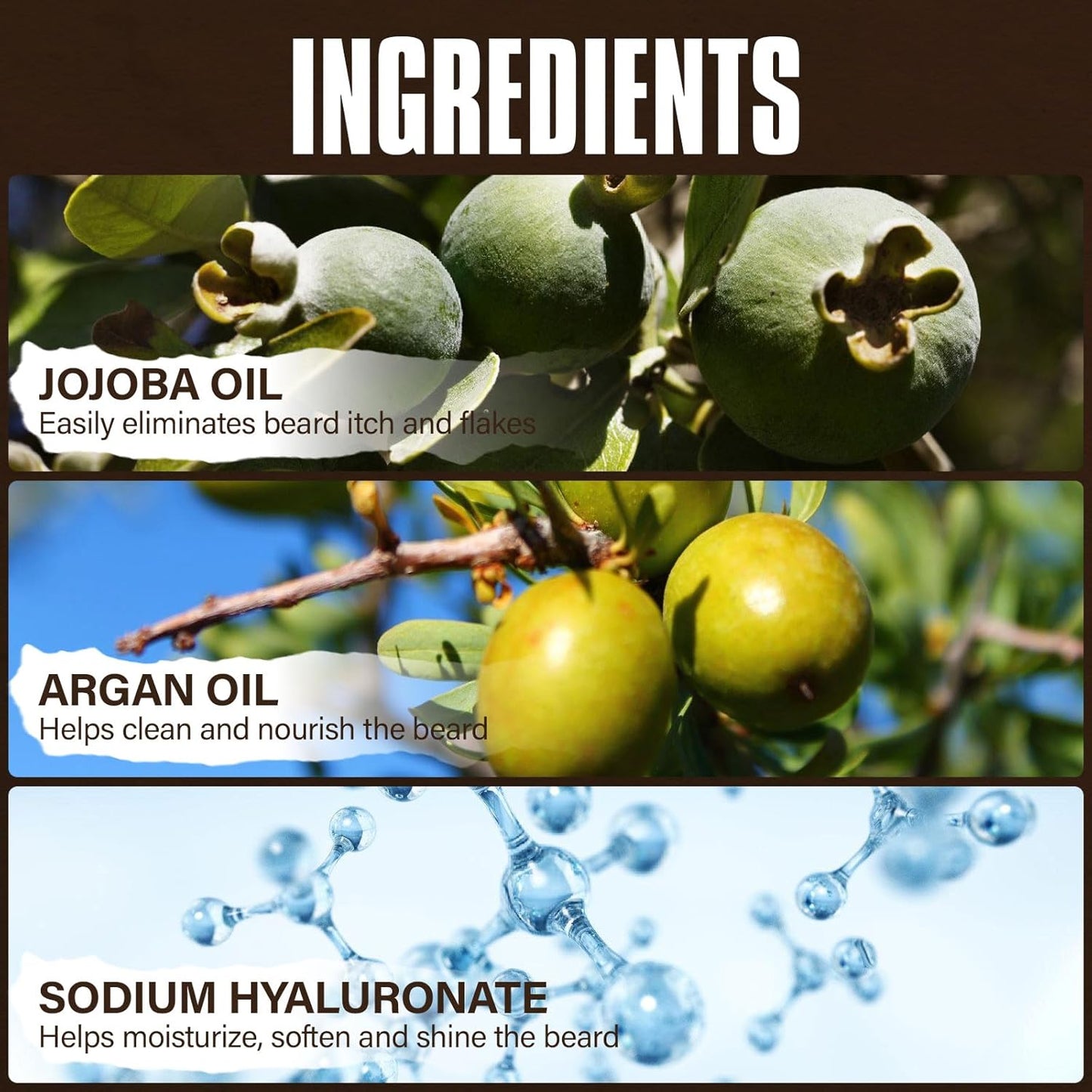 2-in-1 Beard Wash and Conditioner – Cleanse, Hydrate & Soften Dry, Coarse Beard, Beard Shampoo for a Fuller & Healthier Beard –Sandalwood Scent, 8.45 oz