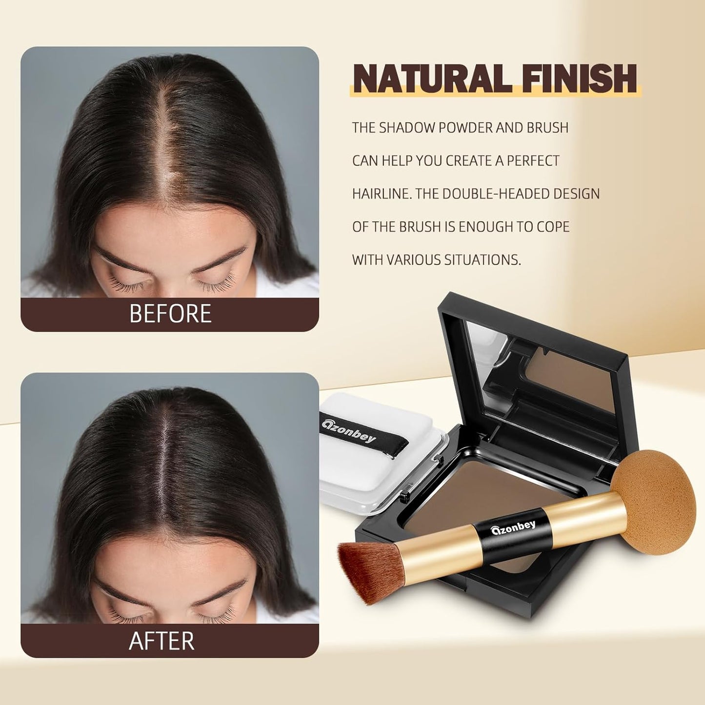 Root Touch Up Hair Color,Hair Fibers for Thinning Hair,Cruelty Free Hairline Powder - Instantly Cover Touch Up, Hair Color Root Touch Up Powder, Hair Thickener for Women & Men&Girls&Boys (Brown)