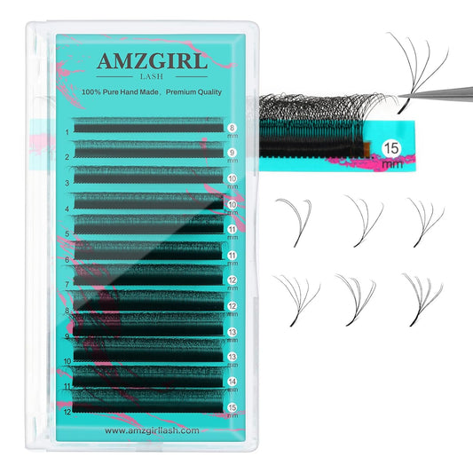 Eyelash Extensions 4DW C Curl,Mixed Tray Lash Extension Supplies Individual Lashes Premium Classic Lash Soft Super Matte Black Professional Eyelashes Extension(8-15mm)