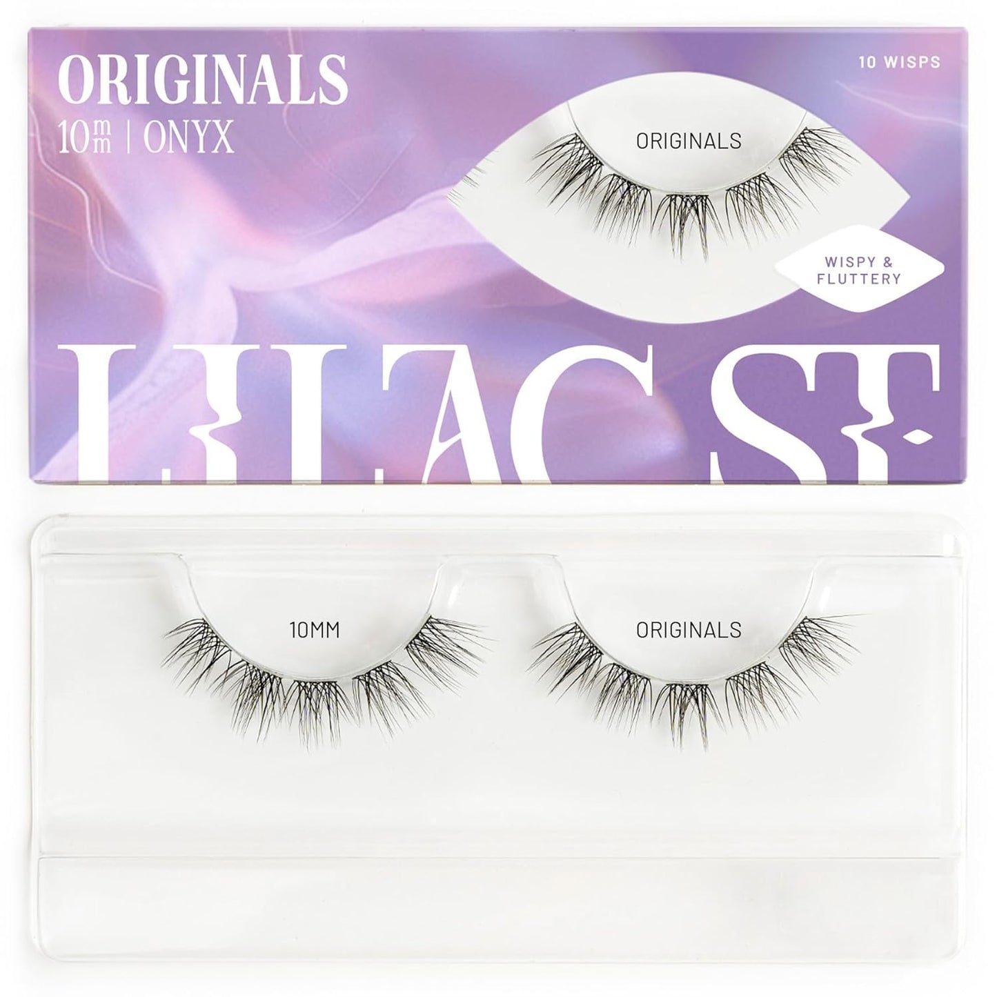 Lilac St - Originals Natural Faux Eyelash Clusters (10mm) - Soft, Natural Look - DIY Lash Extension Wisps - Lightweight & Lifelike - Lasts 10 Days - Cruelty Free, Vegan, Women Founded - 10 Lashes