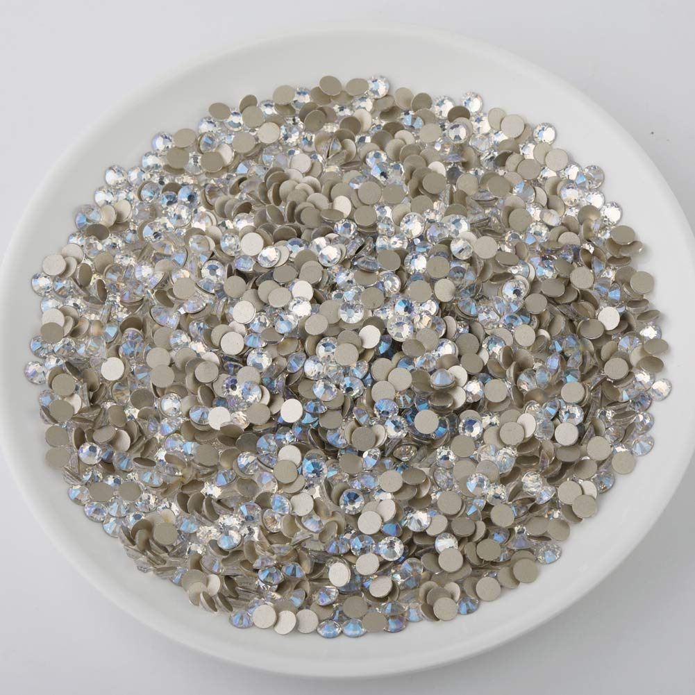 beadsland Flat Back Crystal Rhinestones Round Gems, Blue Moonlight (2.7-2.8mm) SS10/1440pcs