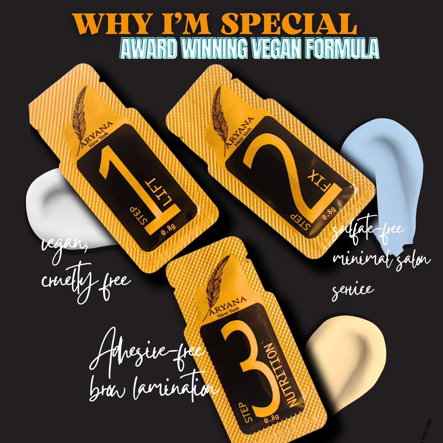 ARYANA NEW YORK Eyebrow Lamination Kit Professional | At Home DIY and Salon Use brow lamination kit | Instant Lift For Fuller Eyebrows | Brow Lift Sachet Professional Series