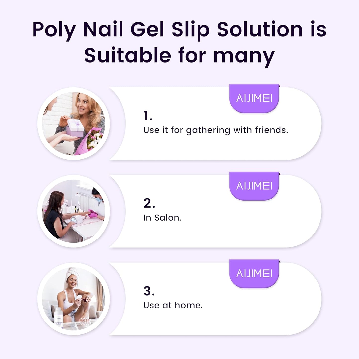 AIJIMEI Gel Nail Slip Solution Poly Gel Slip Solution Set 4FL.OZ Slip Solution for Builder Nails Gel Nail Solutions with Nail Art Tool, Gel Cleanser for Poly Nail Gel Nails Hard Gel