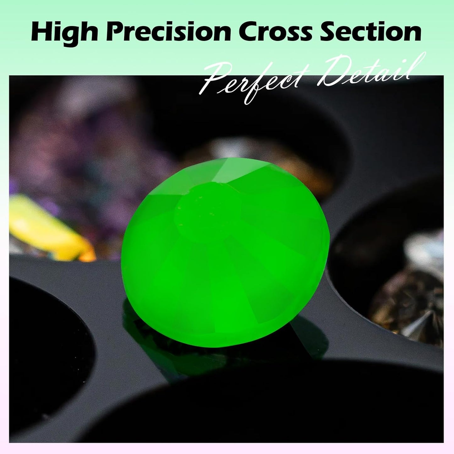 Neon Green Flatback Rhinestones, Glass Rhinestones for Nail Art and Craft, Glue Fix, Loose Crystal Gemstones(Neon Green, SS16, 1440pcs, 3.8-4.0mm)