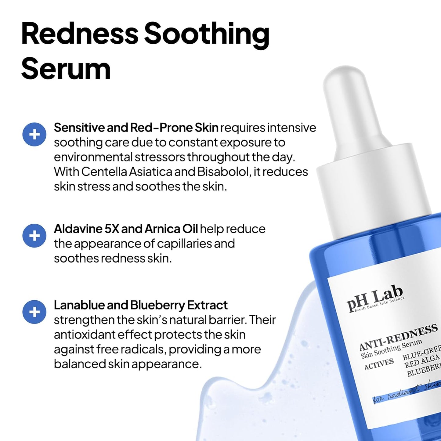 Anti Redness Serum, Reduces Capillary Cracks Appearance, Evens Skin Tone, Skin Soothing and Redness Reform Serum, 1.01 Fl Oz (Pack of 4)