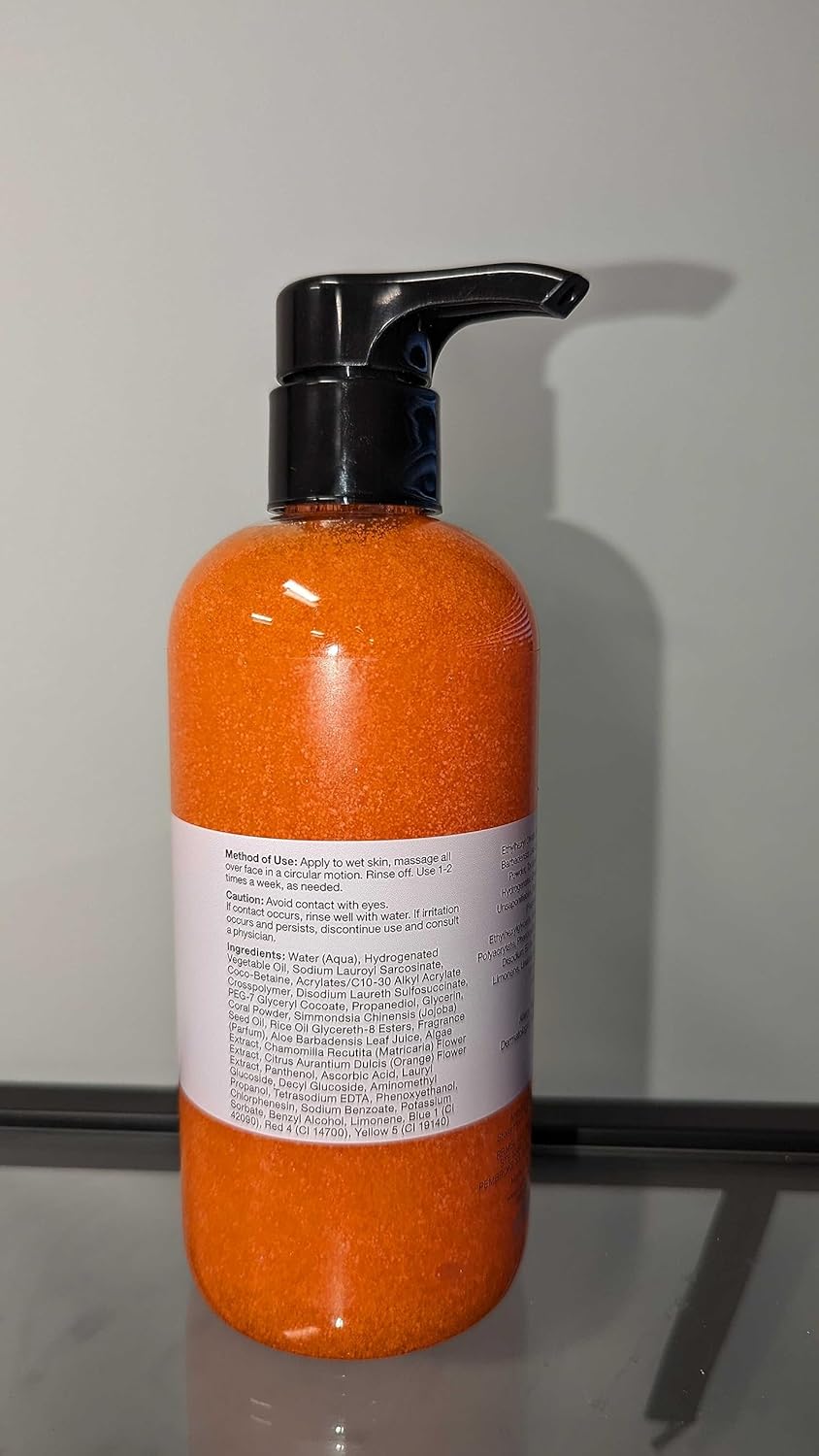 Anthony Facial Scrub, 16 Fl Oz, Contains Aloe Vera, Sand, Algae, Chamomile, Vitamin C, Soothes, Protects, Refreshes and Removes Dead Skin Cells