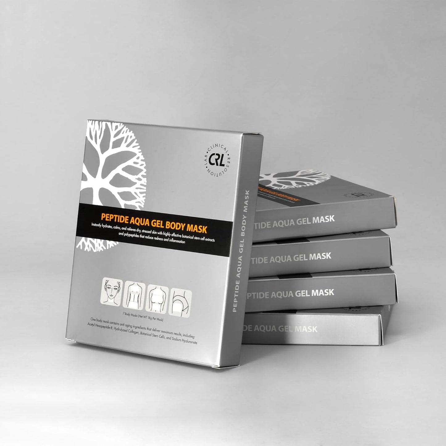 Clinical Resolution Peptide Aqua Gel Mask Instant Hydration, Soothing, Cooling Post-Treatment & Microneedling Relief, 10 Single-Use Masks (2 Boxes, 5 per Box)