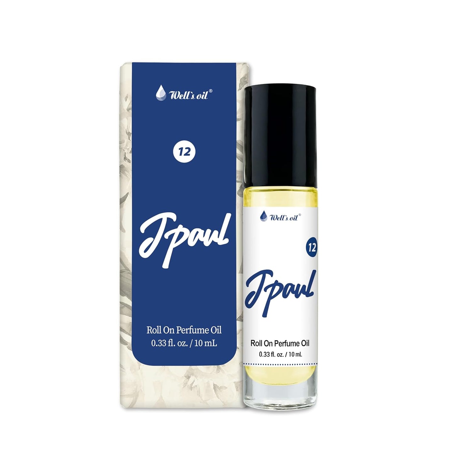 Well's Oil Roll-On Perfume Oil (J Paul) | Citrus & Woody Notes | Long-Lasting | Paraben-Free | 0.33 Fl Oz / 10 ml