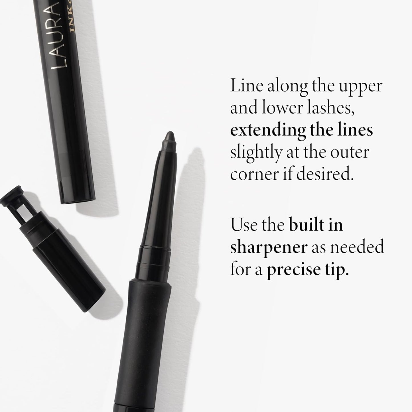 LAURA GELLER NEW YORK INKcredible Gel Eyeliner - After Midnight - Waterproof Smudge-proof Eyeliner Pencil - Built in Sharpener