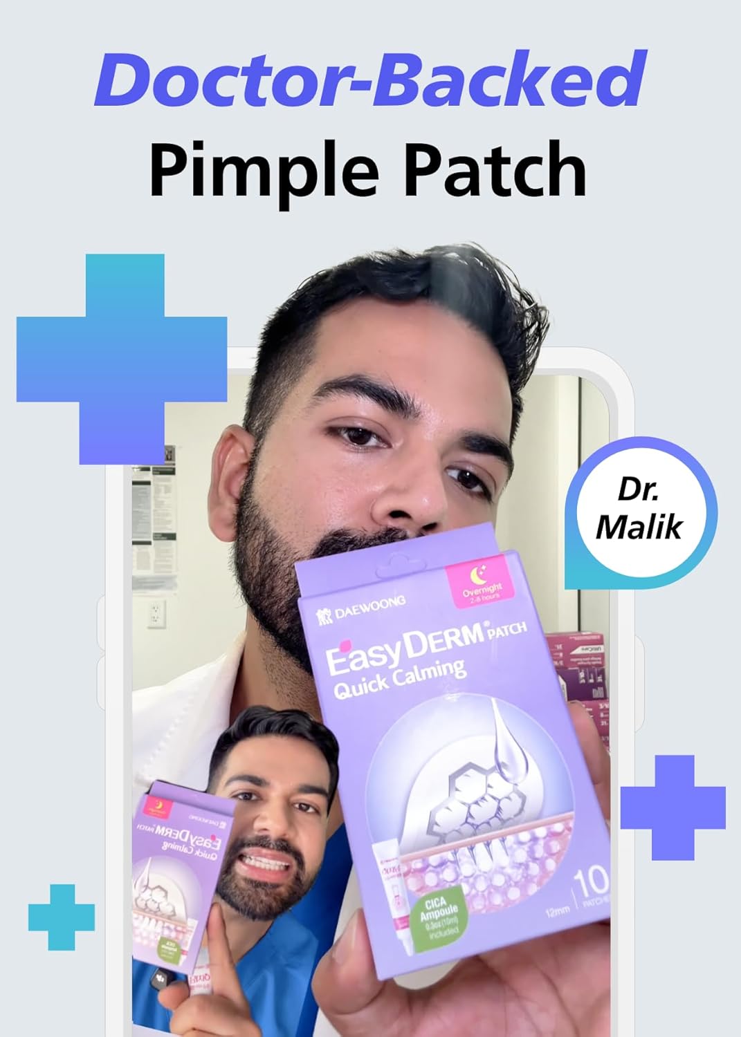 EasyDerm 3-Type Pimple Patches Gift Set, Acne care soluution, Korean Spot Patch to Cover ZitsㅣQuick Calming(10ea) + Relief(42ea) + Beauty Patches(42ea)ㅣTrendy Teen girl gifts Back to School MUST HAVE