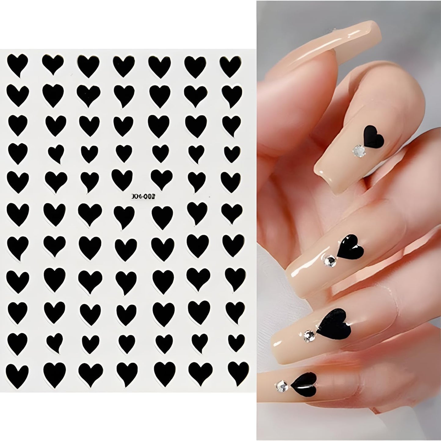 12 Sheets Self-Adhesive Heart Nail Stickers for Valentine's Day - 3D Pink Red Aurora Gold Decals for Nail Art Design - Supplies for Women