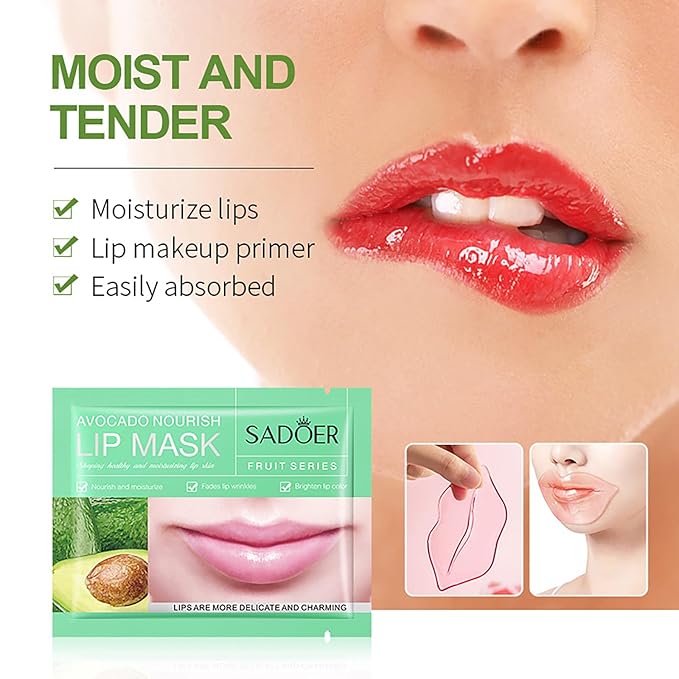 30 PCS Moisturizing Lip Mask .Crystal Lip Care Gel Pads Mask for Moisturizing & Reducing wrinkle, Let Your Lip Smoothing,Exquisite.Remove Dead Skin Moisture Essence