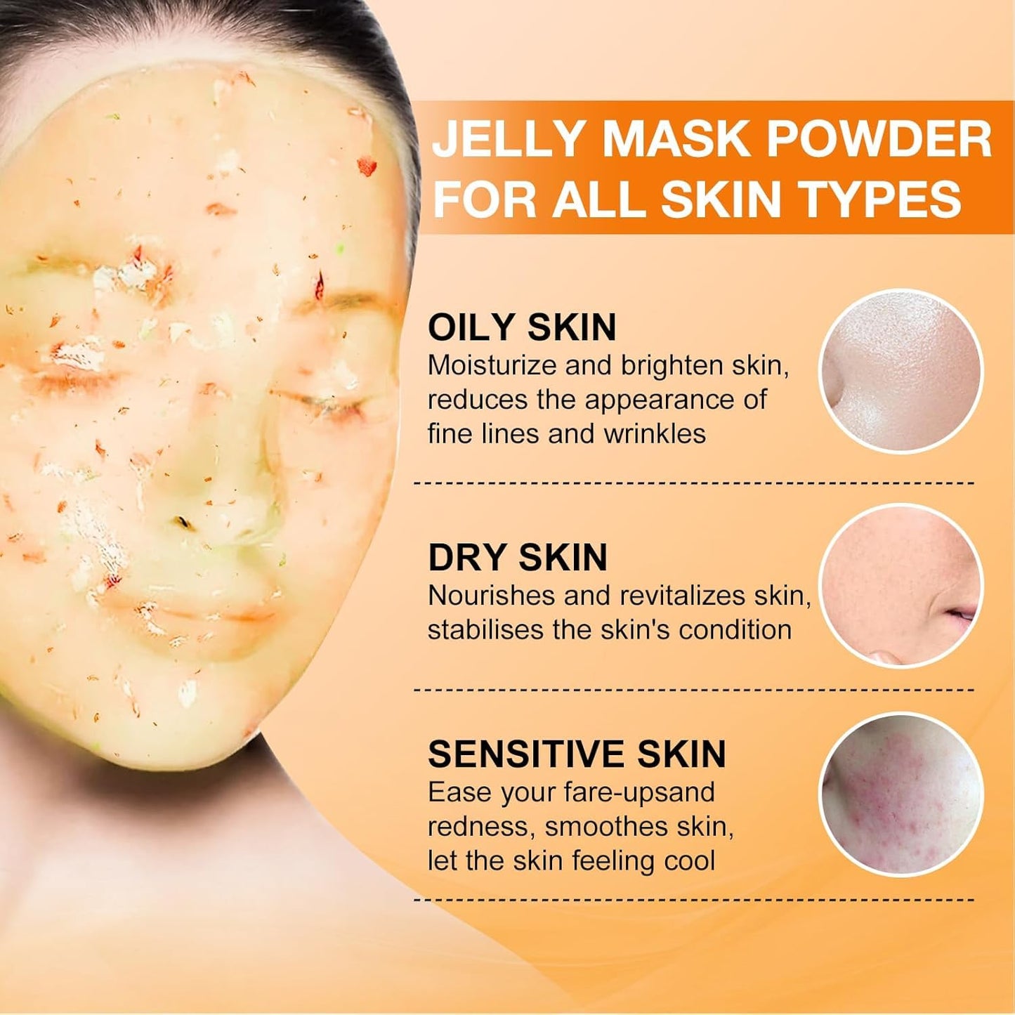 Jelly Mask for Facials Professional, Hydrating & Moisturizing Peel-Off Natural Gel Face Mask SkinCare, Professional Spa Use Jelly Face Masks, Deep Hydration & Glow 23 Fl Oz (VC)