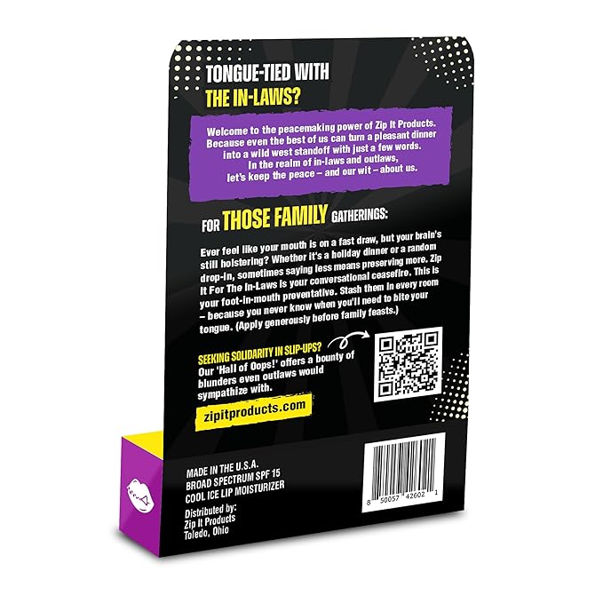 Zip It For In-Laws Lip Balm - Saving Relationships One Swipe At A Time