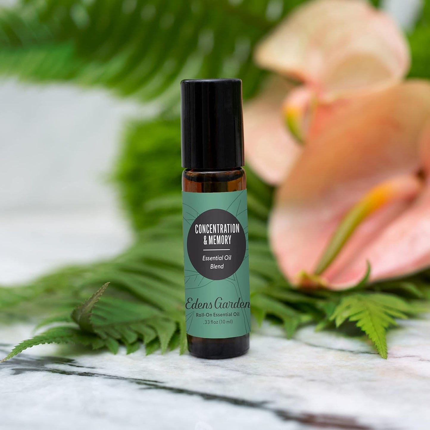 Edens Garden Concentration & Memory Essential Oil Roll-On Blend- 100% Pure Premium Grade, Natural, Therapeutic, Aromatherapy, Kid & Skin Safe, The Best for Tension Pre-Diluted 10 ml (.33 fl oz)