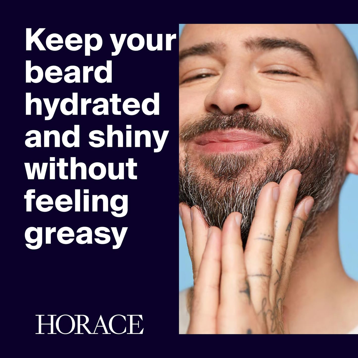 HORACE Patchouli & Cedar Beard Oil for Men - Conditioner with Argan Oil - Gentle Beard Care for All Skin Types - Woody, Aromatic Scent, 30 ml