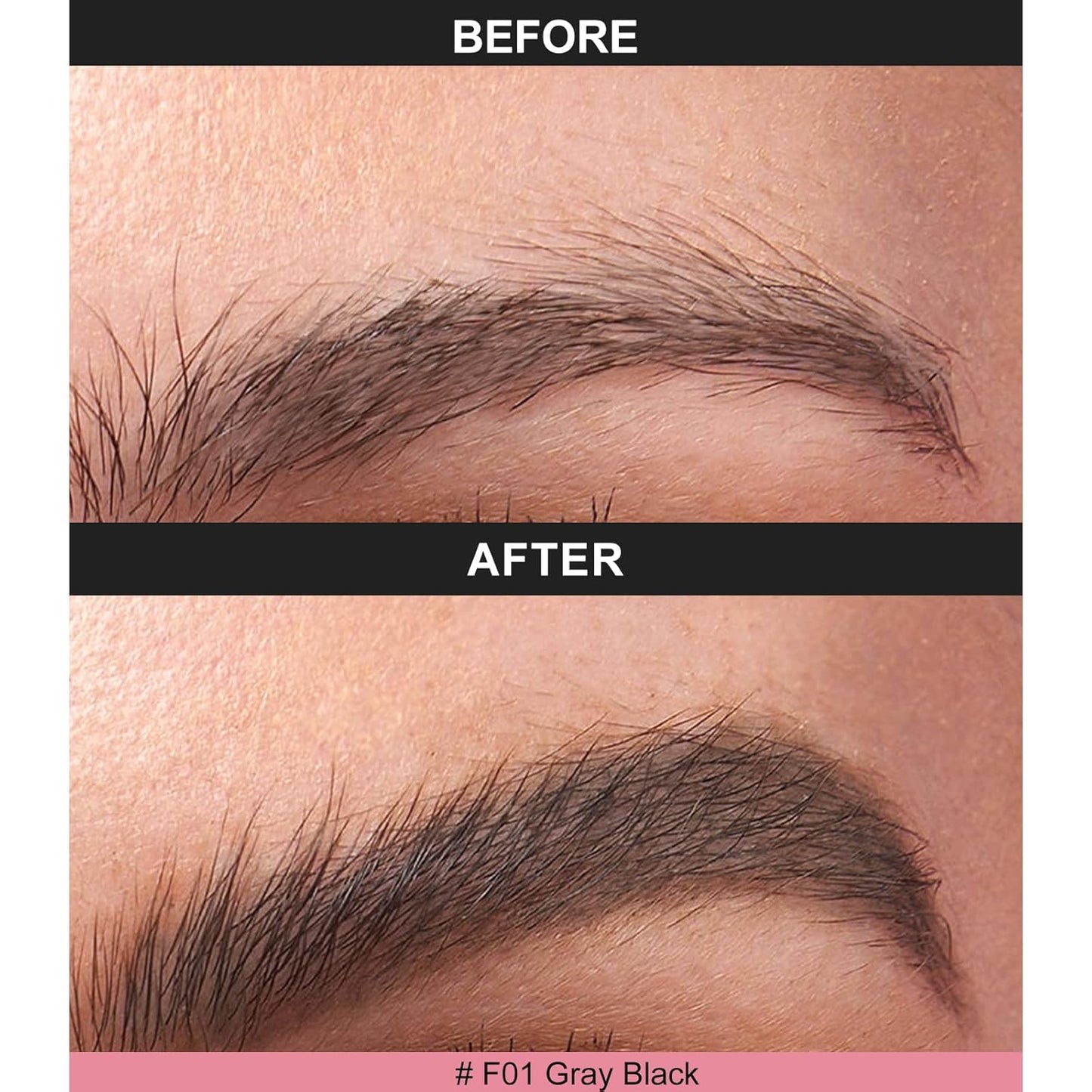 Quik Eyebrow Pen, Microblading Eyebrow Pencil, Brow-Fection Angled Brush Upgraded Dip, Long Lasting Smudge Proof, Easy to Color, Soft Black