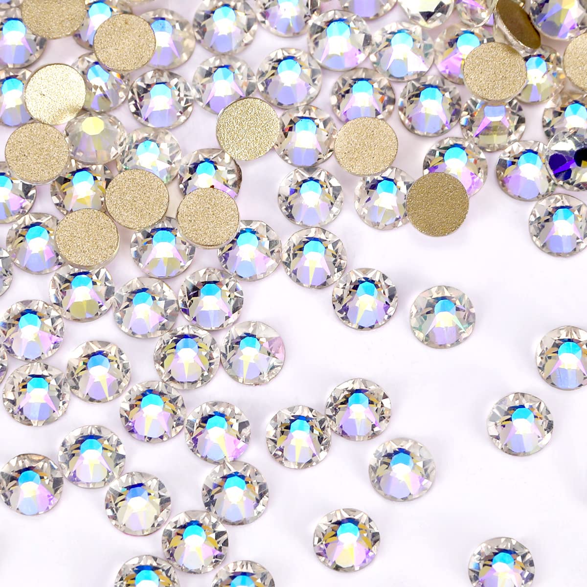 Novani Moon Night Rhinestones 1440pcs Flat Back Round Rhinestone Style 2088 Sparkly Crystal Gemstones for Nail Art and Crafting SS16,3.8-4.0mm